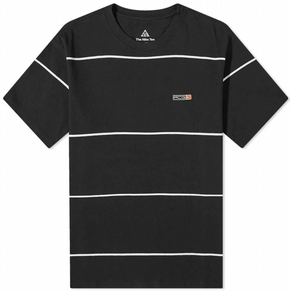 NEW NIKE men's acg striped shirt in black